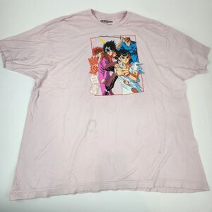 Yu Yu Hakusho Anime Graphic T Shirt Mens 3XL Pink Yusuke Kuwabara Hiei Kurama